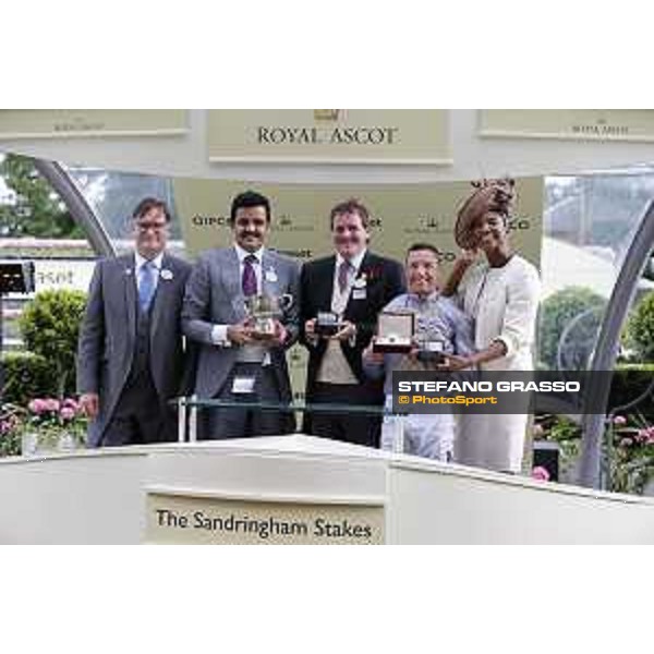 The prize giving ceremony of the Sandrigham Handicap Stakes Ascot - Royal Ascot Second day,17th june 2015 ph.Stefano Grasso