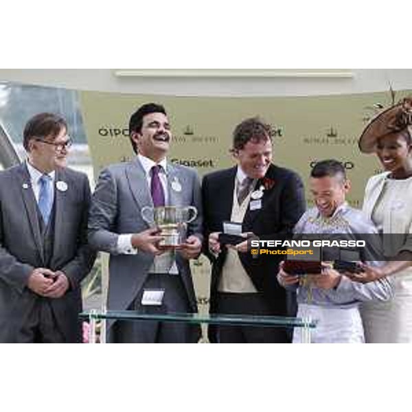The prize giving ceremony of the Sandrigham Handicap Stakes Ascot - Royal Ascot Second day,17th june 2015 ph.Stefano Grasso