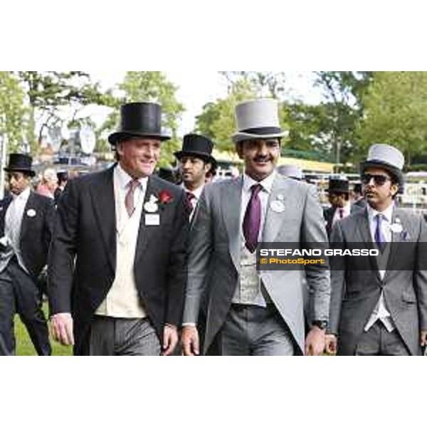 Sheikh Joaan bin Hamad bin Khalifa Al-Thani and Richard Hannon Ascot - Royal Ascot Second day,17th june 2015 ph.Stefano Grasso