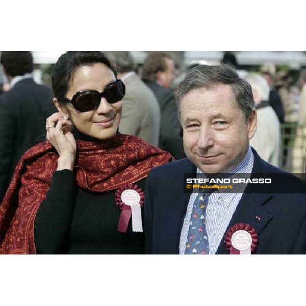 Jean Todt and lady PAris, Longchamp, 2nd october 2005 ph. Stefano Grasso
