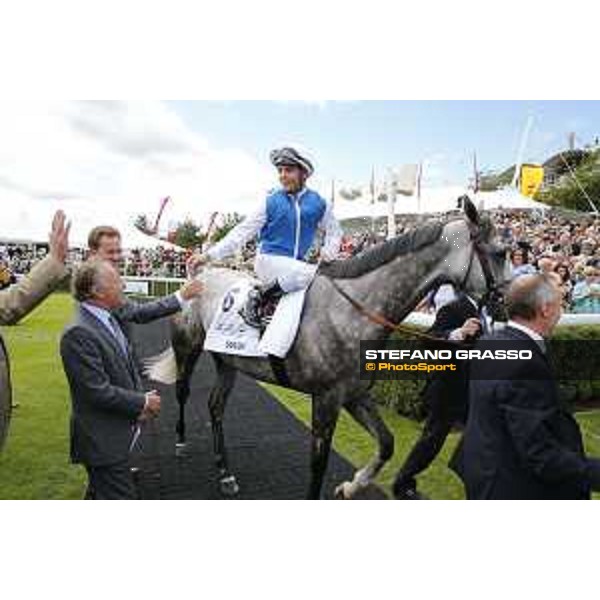Maxime Guyon on Solow wins the Qatar Susses Stakes Goodwood,29th july 2015 ph.Stefano Grasso/QEF