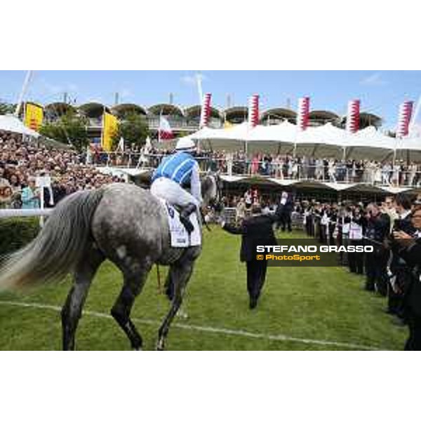 Maxime Guyon on Solow wins the Qatar Susses Stakes Goodwood,29th july 2015 ph.Stefano Grasso/QEF