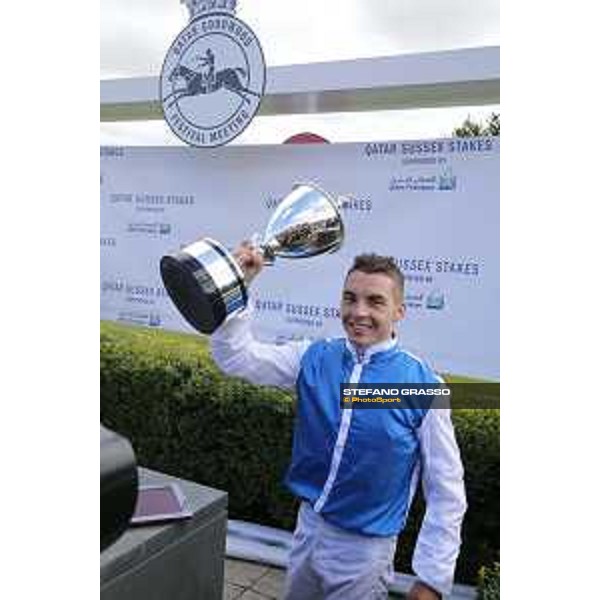 Maxime Guyon on Solow wins the Qatar Susses Stakes Goodwood,29th july 2015 ph.Stefano Grasso/QEF