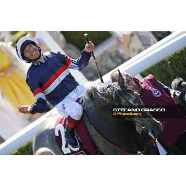 QATAR Goodwood Festival Frankie Dettori on Magical Memory wins the QATAR Stewards\' Cup Goodwood, Fifht day, 1st august 2015 ph.Stefano Grasso/QEF