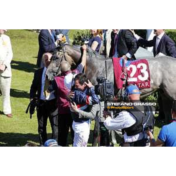 QATAR Goodwood Festival Frankie Dettori on Magical Memory wins the QATAR Stewards\' Cup Goodwood, Fifht day, 1st august 2015 ph.Stefano Grasso/QEF