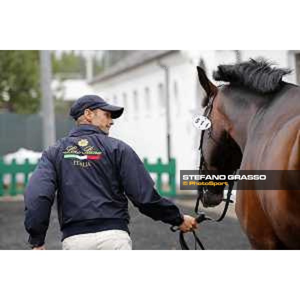Aachen - FEI European Championships 2015 Vet check - Daniele Augusto Da Rios and Baedeker Aachen,17th August 2015 ph.Stefano Grasso/Loro Piana