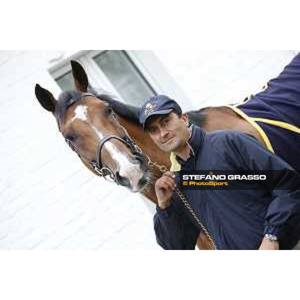 Aachen - FEI European Championships 2015 Vet check - Piergiorgio Bucci and Cuarta Aachen,17th August 2015 ph.Stefano Grasso/Loro Piana
