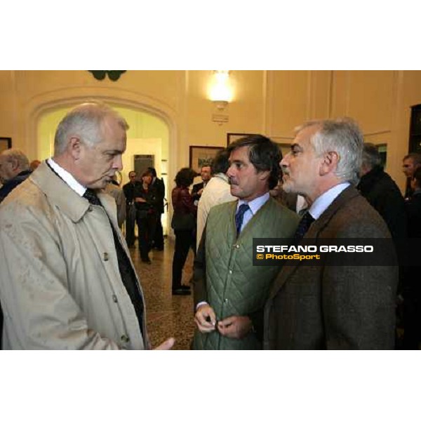 dott. Melzi d\'Eril, on.Mario Masini and dott. Pagnozzi at the opening ceremony of the new all-weather race track at Capannelle Rome, 7th october 2005 ph. Stefano Grasso