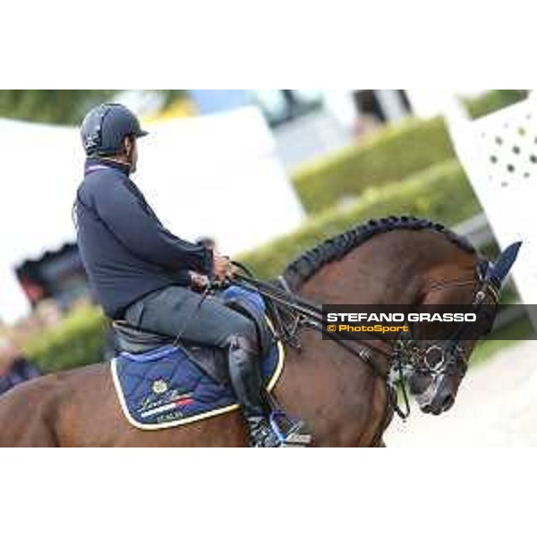 Aachen - FEI European Championships 2015 Team Italia Loro Piana warming up Juan Carlos Garcia on Gitano V.Berkenbroeck Aachen,18th August 2015 ph.Stefano Grasso/Loro Piana