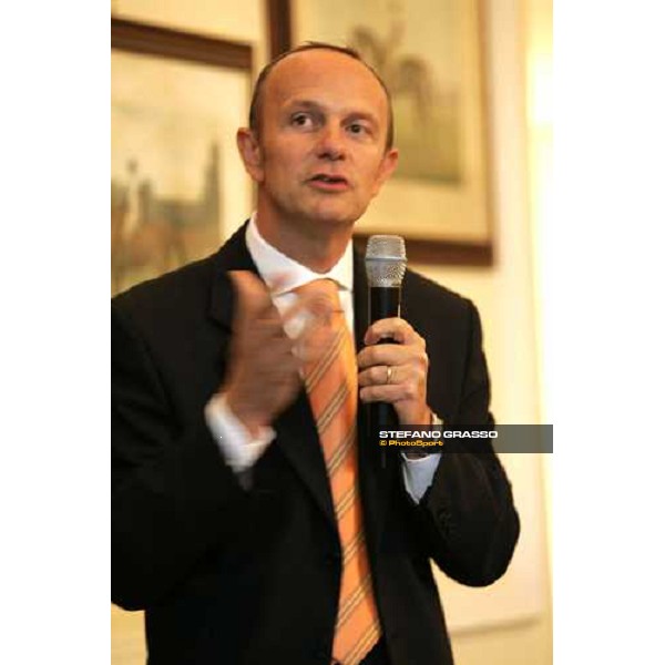 Ing. Elio Pautasso at the opening ceremony of the new all-weather race track at Capannelle Rome, 7th october 2005 ph. Stefano Grasso