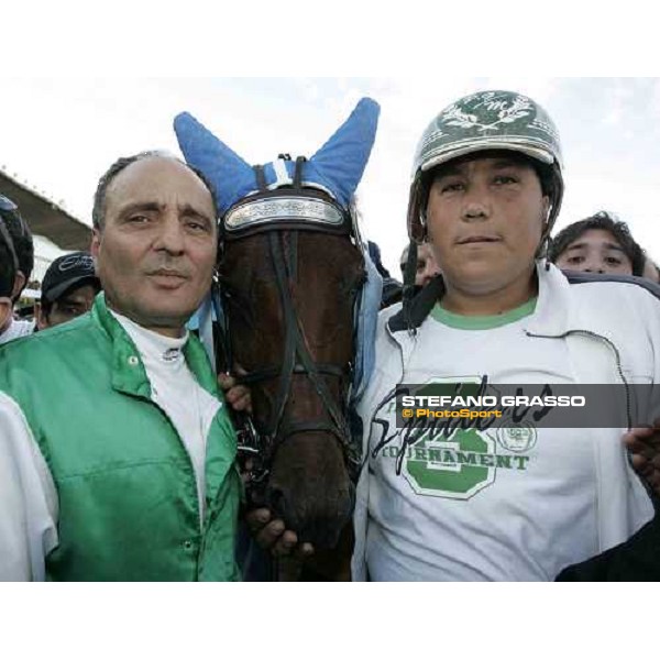 Peppino Maisto with Fairbank Gi, winners of 78¡ Derby Italiano del trotto Roma Tordivalle 9th october 2005 ph. Stefano Grasso