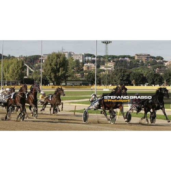 last few meters of Premio Gaetano Turilli - winner Roberto Andreghetti with Pegasus Boko (10) Roma Tordivalle 9th october 2005 ph. Stefano Grasso