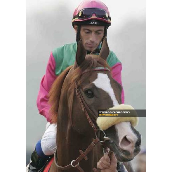 a close up for Altieri and Mariolino Esposito before the start of Premio Vittorio di Capua Milan, 15th october 2005 ph. Stefano Grasso