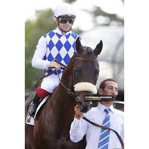 Umberto Rispoli and Kaspersky win the Premio Orsa Maggiore Rome,Capannelle racecourse,08/09/2015 ph.Stefano Grasso