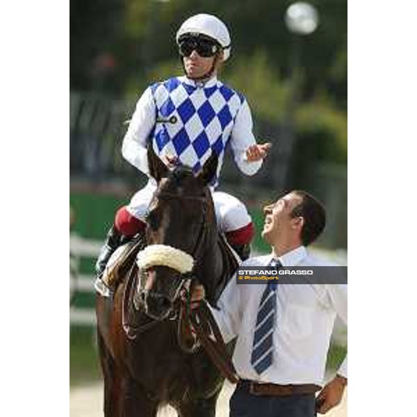 Umberto Rispoli and Kaspersky win the Premio Orsa Maggiore Rome,Capannelle racecourse,08/09/2015 ph.Stefano Grasso