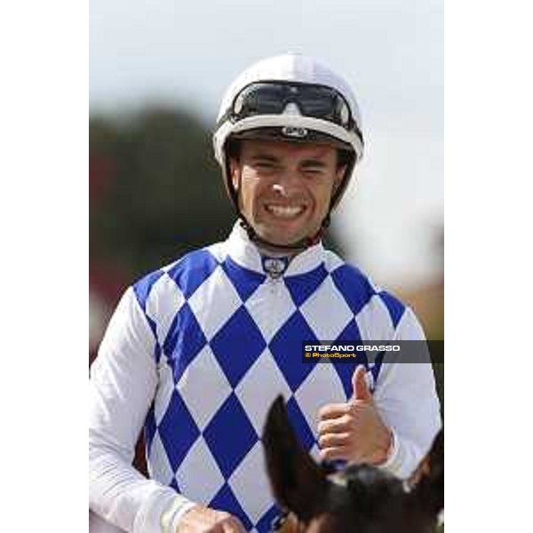 Umberto Rispoli and Kaspersky win the Premio Orsa Maggiore Rome,Capannelle racecourse,08/09/2015 ph.Stefano Grasso