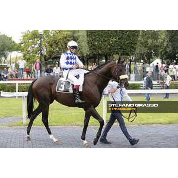 Kaspersky, Umberto Rispoli up Rome,Capannelle racecourse,08/09/2015 ph.Stefano Grasso