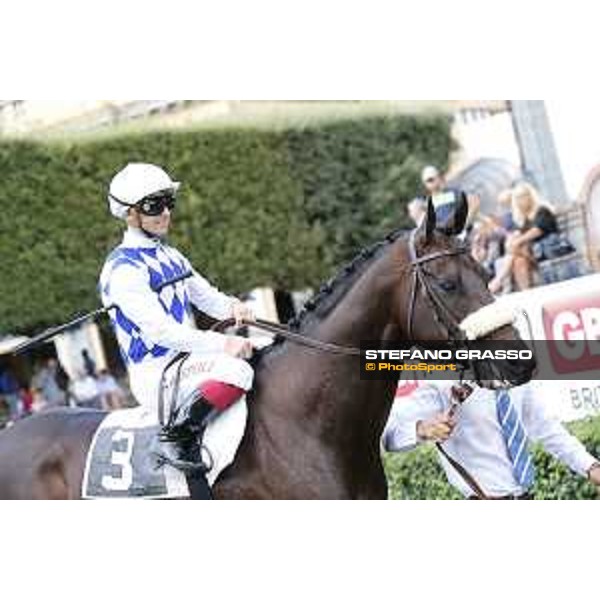 Kaspersky, Umberto Rispoli up Rome,Capannelle racecourse,08/09/2015 ph.Stefano Grasso