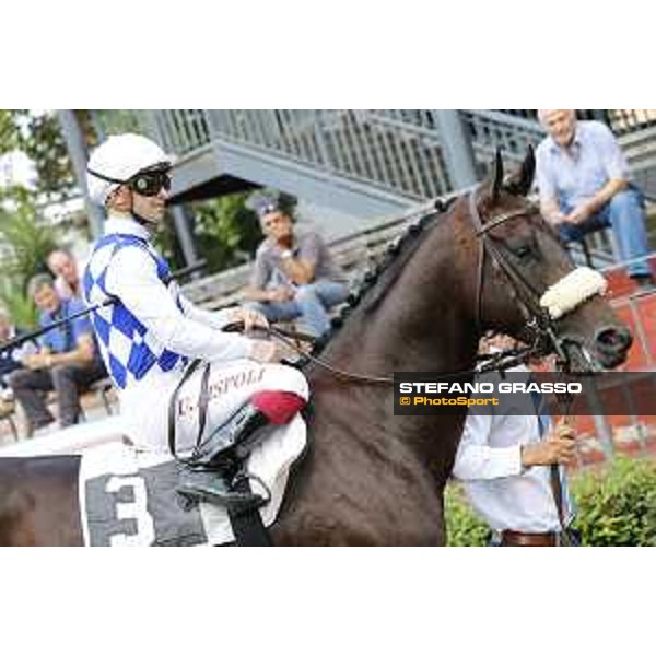 Kaspersky, Umberto Rispoli up Rome,Capannelle racecourse,08/09/2015 ph.Stefano Grasso
