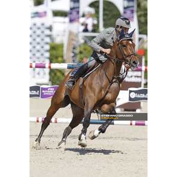 Emanuele Gaudiano on Cocoshynsky is second in the Coca Cola Trophy Barcelona,24th sept. 2015 ph.Stefano Grasso