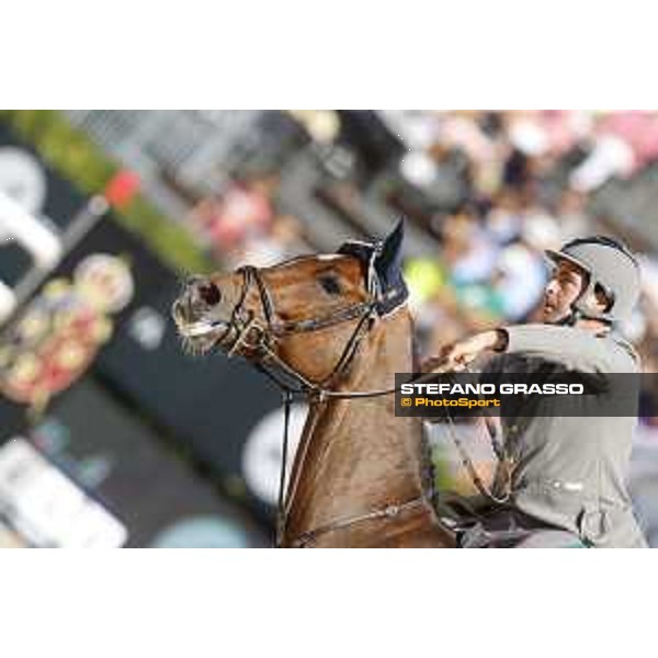 Emanuele Gaudiano on Cocoshynsky is second in the Coca Cola Trophy Barcelona,24th sept. 2015 ph.Stefano Grasso