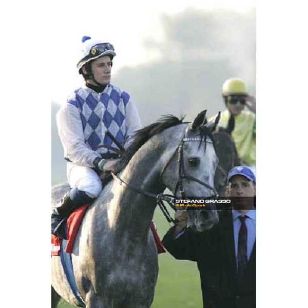 Mirco Demuro on Vol de Nuit - Gran Premio del Jockey Club Milan, 16th october 2005 ph. Stefano Grasso