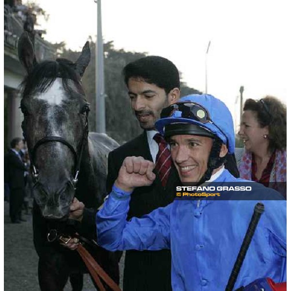 Frankie Dettori, Saeed Bin Suroor, Diana Cooper and Cherry Mix, winners of Gran Premio del Jockey Club Milan, 16th october 2005 ph. Stefano Grasso