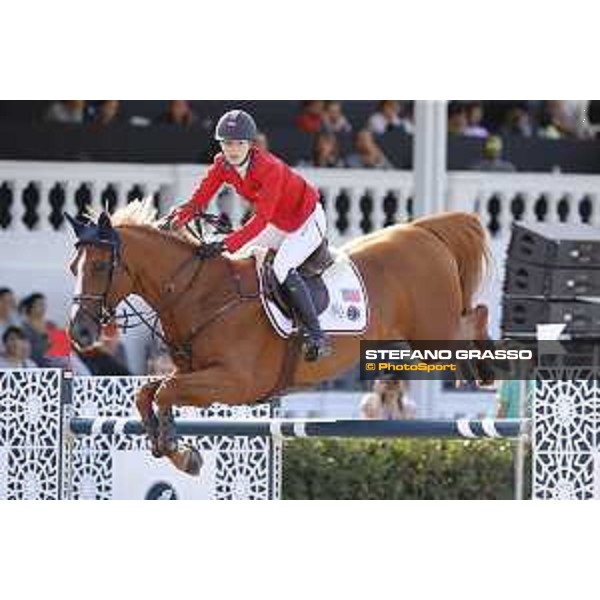 Furusiyya FEI Nations Cup Jumping Final - First Round Lucy Davis on Barron Barcelona,24th sept. 2015 ph.Stefano Grasso