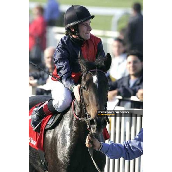 Mirco Demuro on Dionisia after the Gran Criterium Milan, 16th october 2005 ph. Stefano Grasso