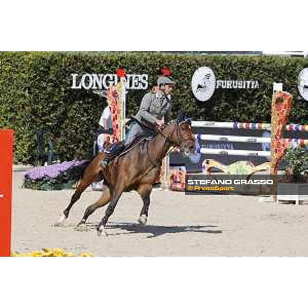 Emauele Gaudiano on Cocoshynsky wins the Periodico Trophy Barcelona,25th sept. 2015 ph.Stefano Grasso