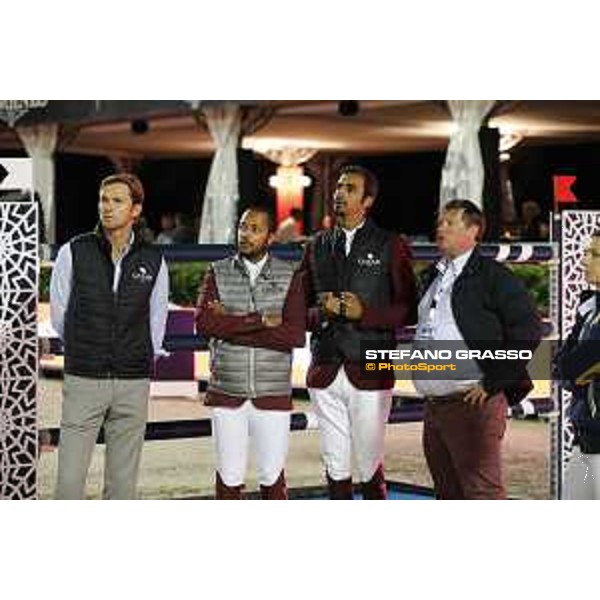 Team Qatar wins the Furusiyya Fei Nations Cup Jumping Final - Longines Challenge Cup Jan Tops with Edwina Tops-Alexander,SheiKh Ali Bin Khalid Al Thani,Bassem Hassan Mohammed and Willem Meeus Barcelona,25th sept. 2015 ph.Stefano Grasso
