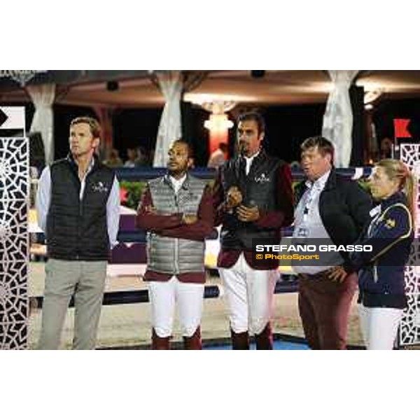 Team Qatar wins the Furusiyya Fei Nations Cup Jumping Final - Longines Challenge Cup Jan Tops with Edwina Tops-Alexander,SheiKh Ali Bin Khalid Al Thani,Bassem Hassan Mohammed and Willem Meeus Barcelona,25th sept. 2015 ph.Stefano Grasso