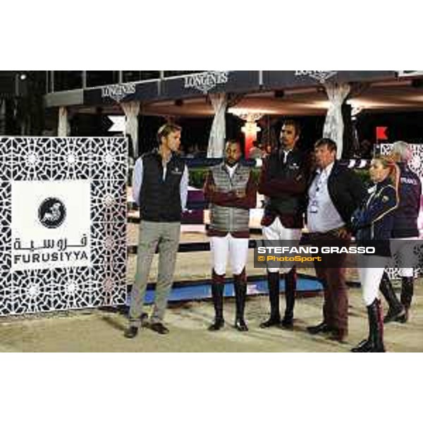 Team Qatar wins the Furusiyya Fei Nations Cup Jumping Final - Longines Challenge Cup Jan Tops with Edwina Tops-Alexander,SheiKh Ali Bin Khalid Al Thani,Bassem Hassan Mohammed and Willem Meeus Barcelona,25th sept. 2015 ph.Stefano Grasso