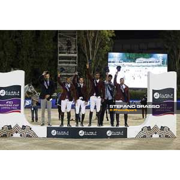 Team Qatar wins the Furusiyya Fei Nations Cup Jumping Final - Longines Challenge Cup The Podium Barcelona,25th sept. 2015 ph.Stefano Grasso