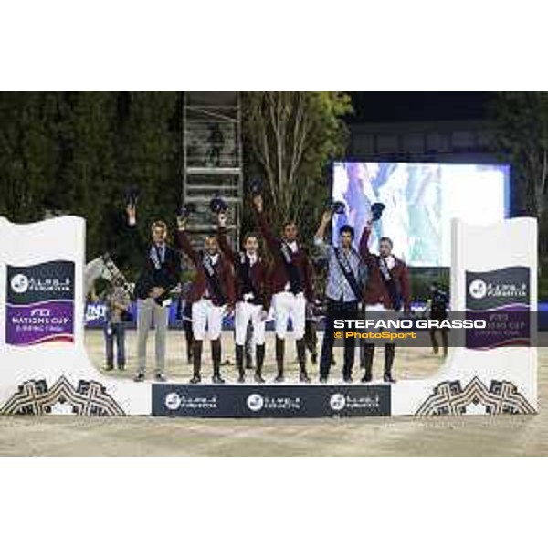 Team Qatar wins the Furusiyya Fei Nations Cup Jumping Final - Longines Challenge Cup The Podium Barcelona,25th sept. 2015 ph.Stefano Grasso