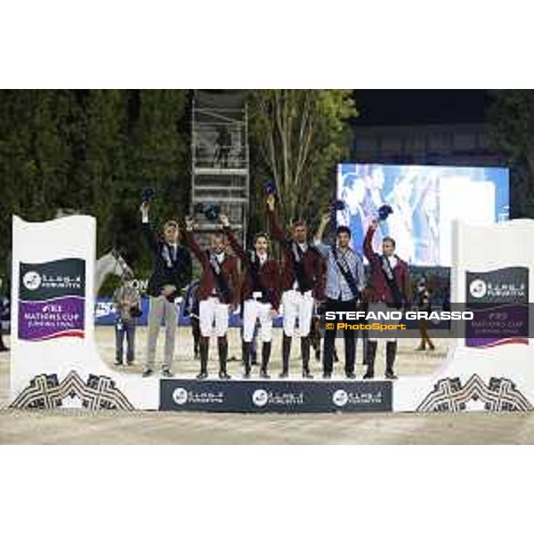 Team Qatar wins the Furusiyya Fei Nations Cup Jumping Final - Longines Challenge Cup The Podium Barcelona,25th sept. 2015 ph.Stefano Grasso