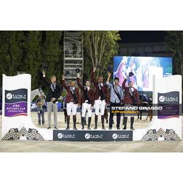 Team Qatar wins the Furusiyya Fei Nations Cup Jumping Final - Longines Challenge Cup The Podium Barcelona,25th sept. 2015 ph.Stefano Grasso