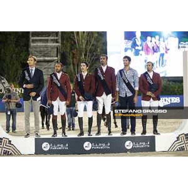 Team Qatar wins the Furusiyya Fei Nations Cup Jumping Final - Longines Challenge Cup The Podium Barcelona,25th sept. 2015 ph.Stefano Grasso