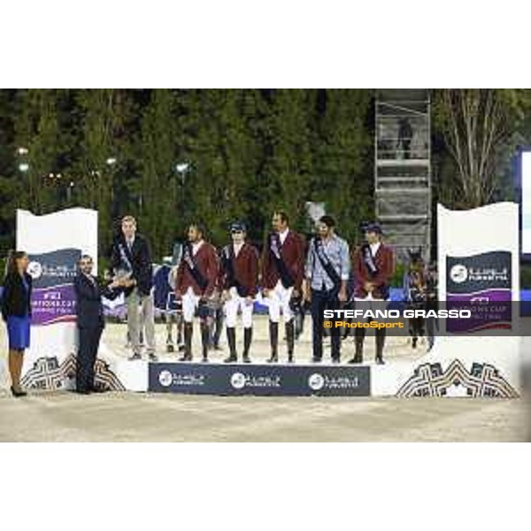 Team Qatar wins the Furusiyya Fei Nations Cup Jumping Final - Longines Challenge Cup The Podium Barcelona,25th sept. 2015 ph.Stefano Grasso