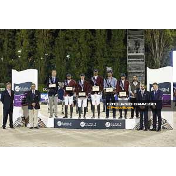 Team Qatar wins the Furusiyya Fei Nations Cup Jumping Final - Longines Challenge Cup The Podium Barcelona,25th sept. 2015 ph.Stefano Grasso