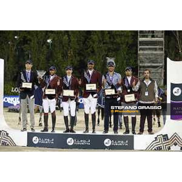 Team Qatar wins the Furusiyya Fei Nations Cup Jumping Final - Longines Challenge Cup The Podium Barcelona,25th sept. 2015 ph.Stefano Grasso