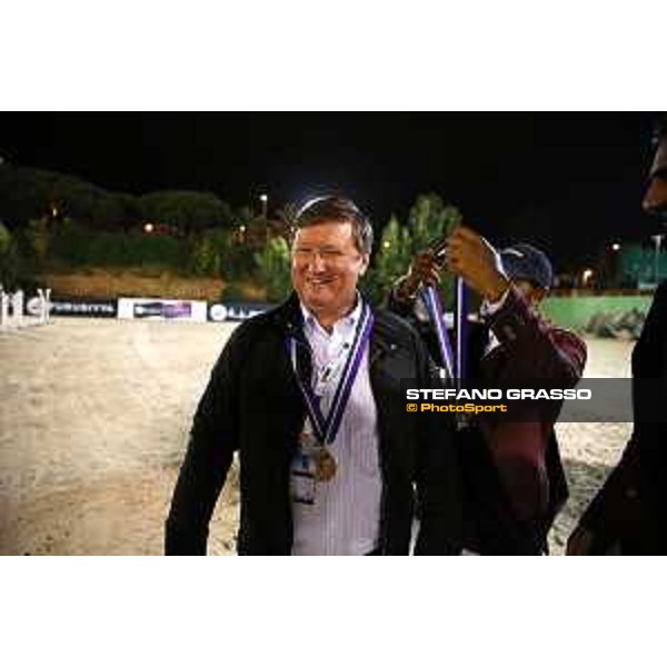Team Qatar wins the Furusiyya Fei Nations Cup Jumping Final - Longines Challenge Cup Jan Tops is congratulated by his team Barcelona,25th sept. 2015 ph.Stefano Grasso