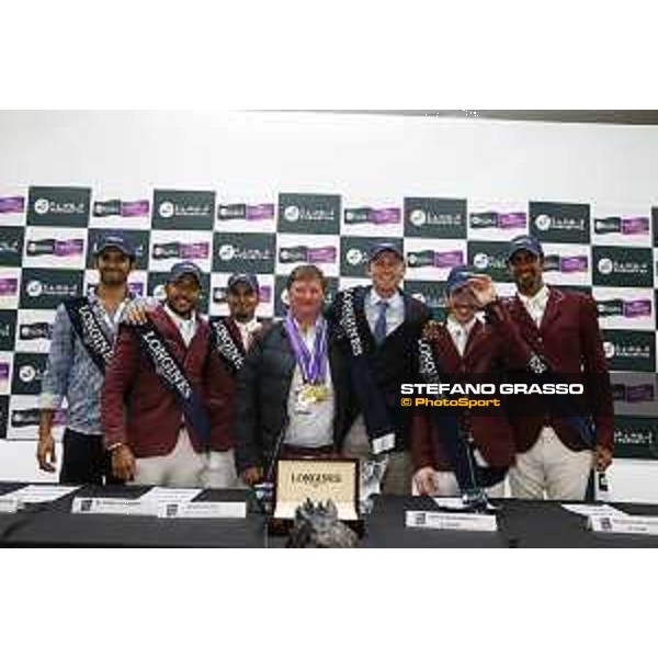 Team Qatar wins the Furusiyya Fei Nations Cup Jumping Final - Longines Challenge Cup The Press conference - Jan Tops and the Team Qatar Barcelona,25th sept. 2015 ph.Stefano Grasso
