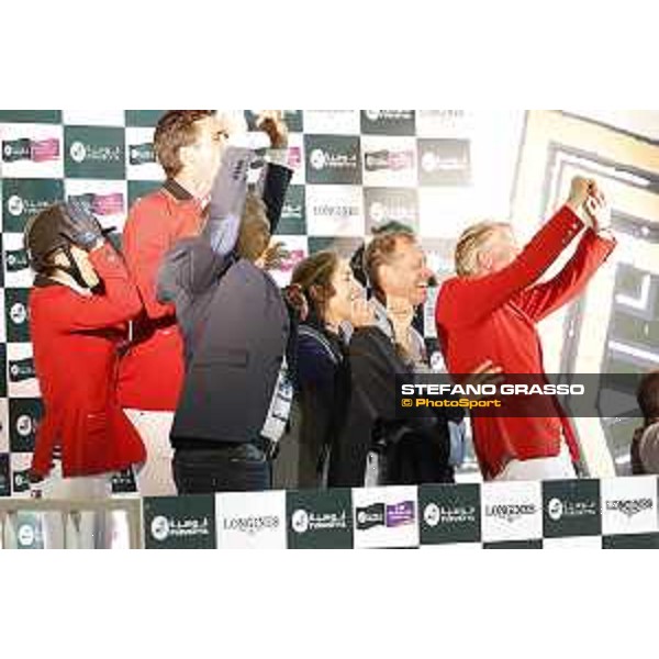 Team Belgium wins the Furusiyya FEI Nations Cup Jumping Final Team Belgium celebrates the triumph Barcelona,26th sept. 2015 ph.Stefano Grasso