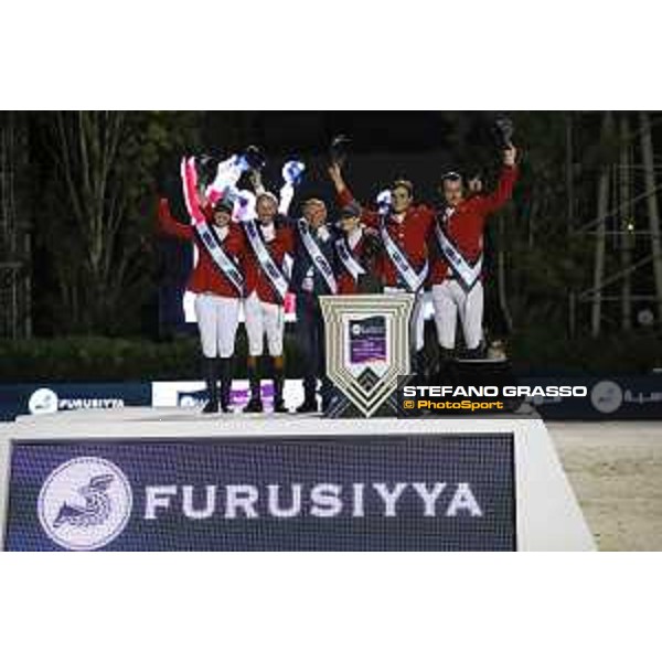 Team Belgium wins the Furusiyya FEI Nations Cup Jumping Final The Podium - Team Belgium Barcelona,26th sept. 2015 ph.Stefano Grasso