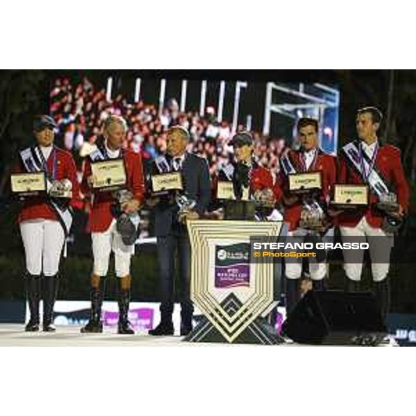 Team Belgium wins the Furusiyya FEI Nations Cup Jumping Final The Podium - Team Belgium Barcelona,26th sept. 2015 ph.Stefano Grasso