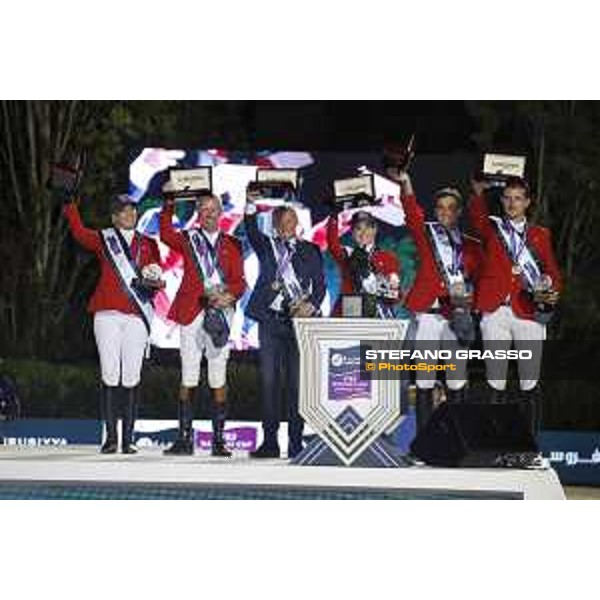 Team Belgium wins the Furusiyya FEI Nations Cup Jumping Final The Podium - Team Belgium Barcelona,26th sept. 2015 ph.Stefano Grasso