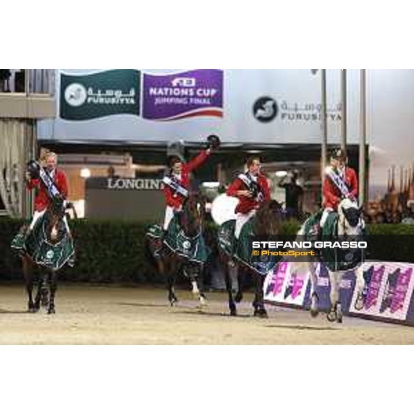 Team Belgium wins the Furusiyya FEI Nations Cup Jumping Final Team Belgium celebrates the victory Barcelona,26th sept. 2015 ph.Stefano Grasso