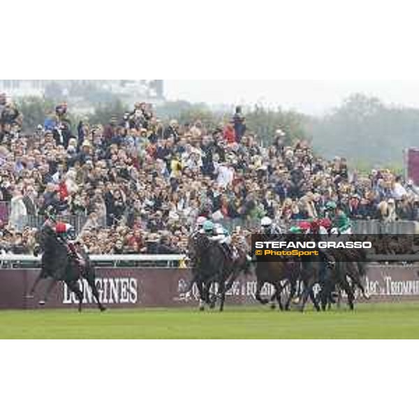 Frankie Dettori on Golden Horn wins the 94° Qatar Prix de l\'Arc de Triomphe Paris,4th october 2015 ph.Stefano Grasso