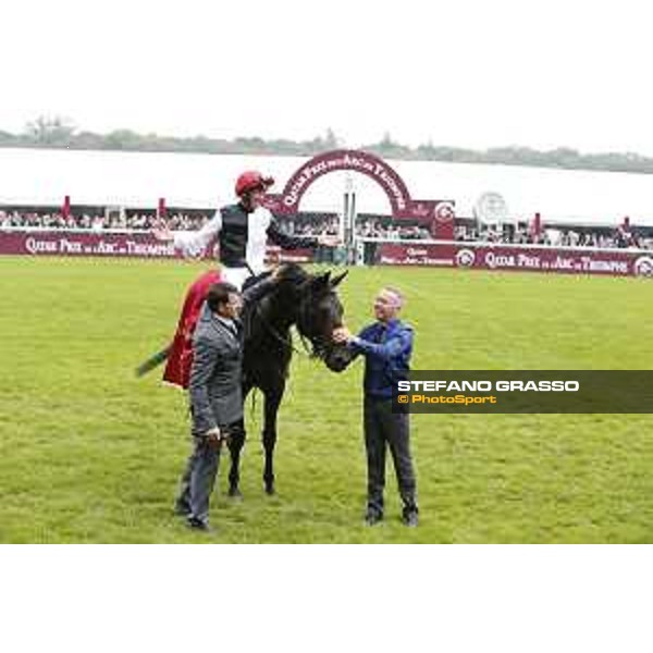 Frankie Dettori and Golden Horn winners of the 94° Qatar Prix de l\'Arc de Triomphe Paris,4th october 2015 ph.Stefano Grasso